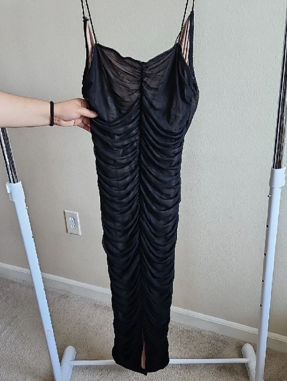 SHEIN Black Strap Midi Dress - Picture 4 of 6